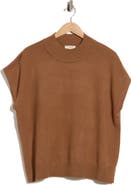 MAX STUDIO Mock Neck Short Sleeve Sweater