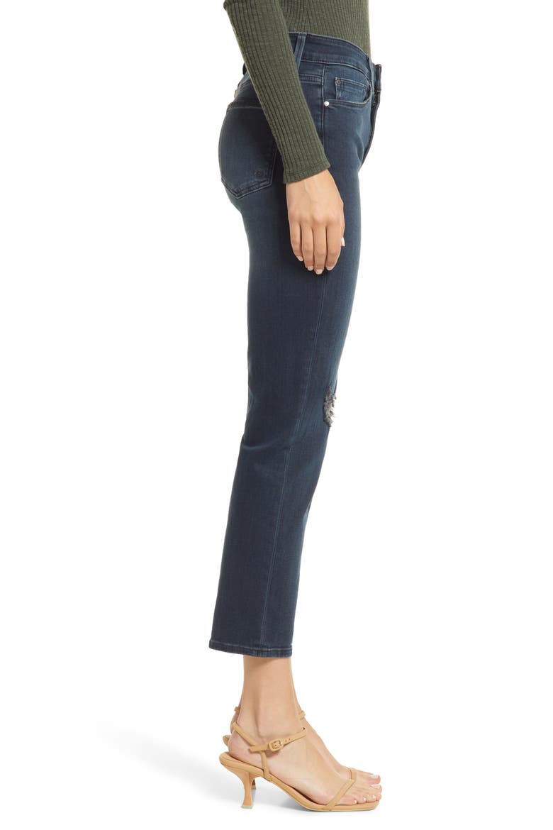 Cher High Waist Ankle Slim Straight Leg Jeans, Alternate, color, ECLIPSE