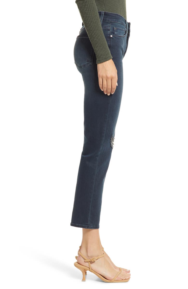Fidelity Denim Cher High Waist Ankle Slim Straight Leg Jeans, Alternate, color, 
