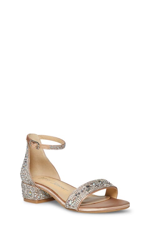 Rhinestone Ankle Strap Sandal (Little Kid & Big Kid)