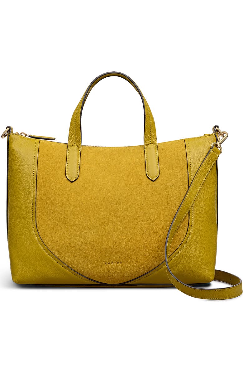 Radley Wood Park Suede Medium Crossbody Bag, Main, color, Ochre