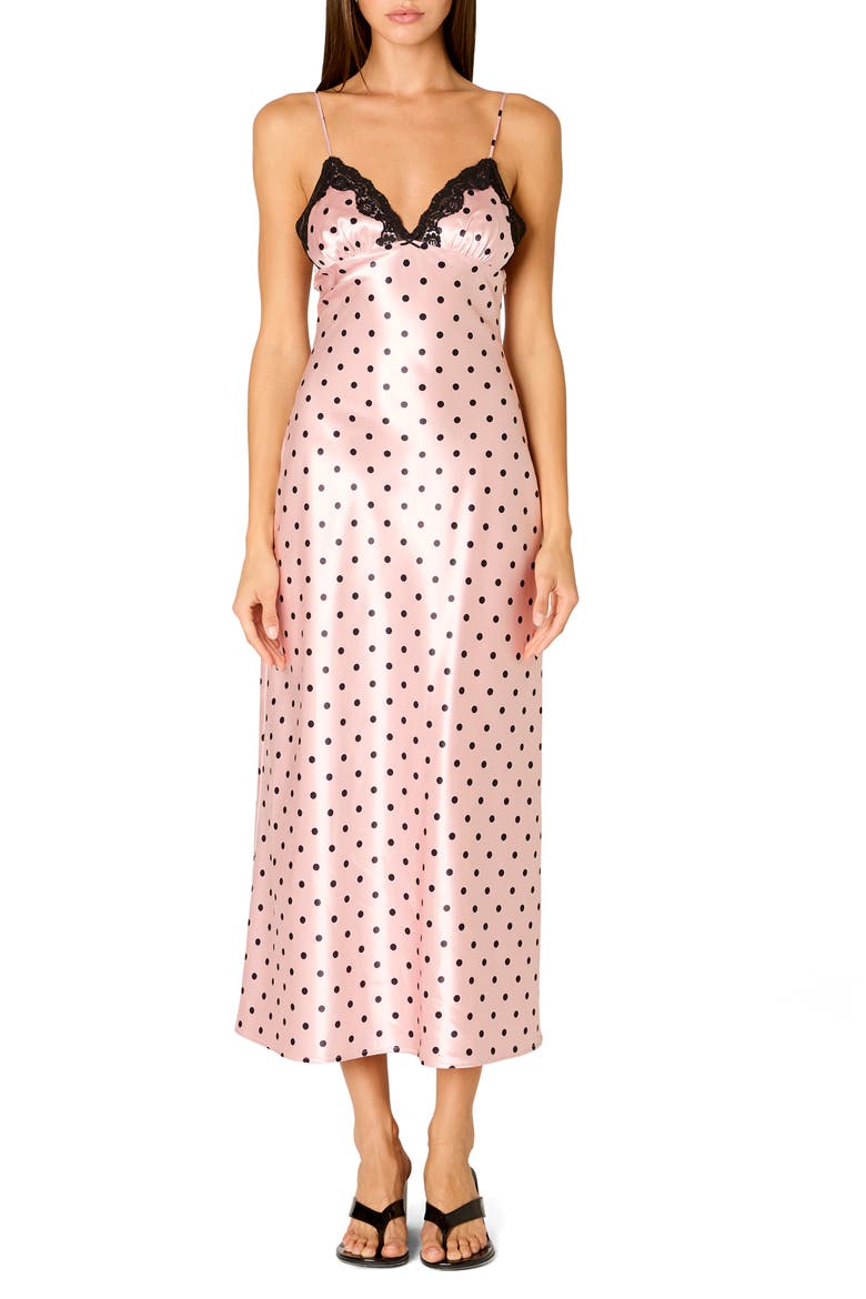 Jasmine Sleeveless Satin Midi Dress, Main, color, BLUSH PINK