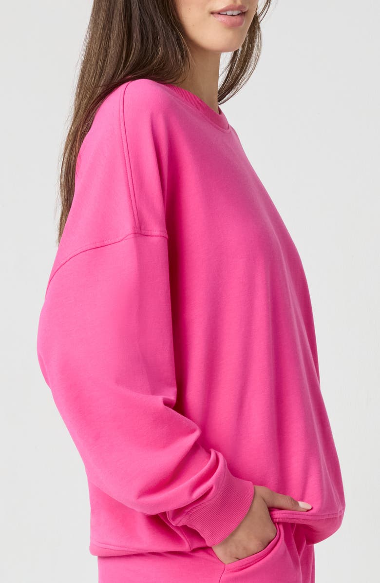 Florence by Mills Sporty Terry Crew Sweatshirt, Alternate, color, Fuchsia