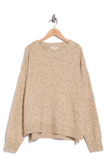 Max Studio Drop Shoulder Sweater In Brown
