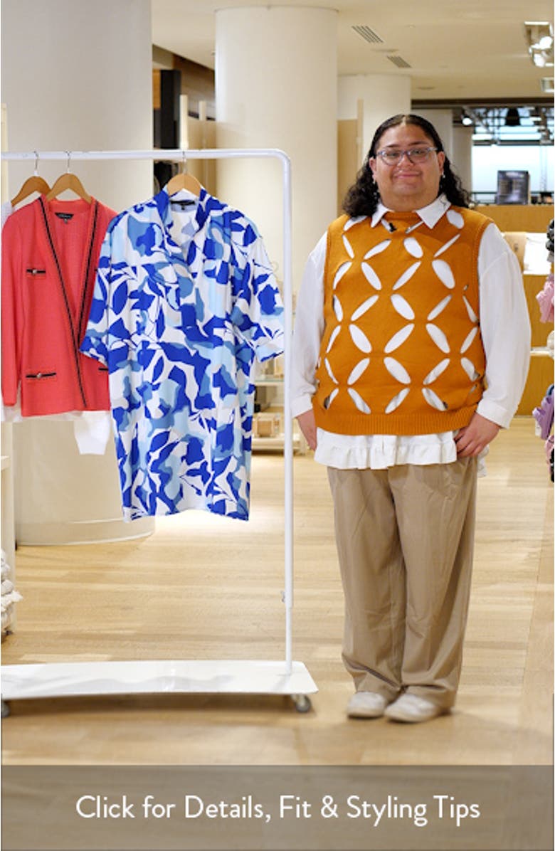 Floral Print Crêpe de Chine Dress, sales video thumbnail