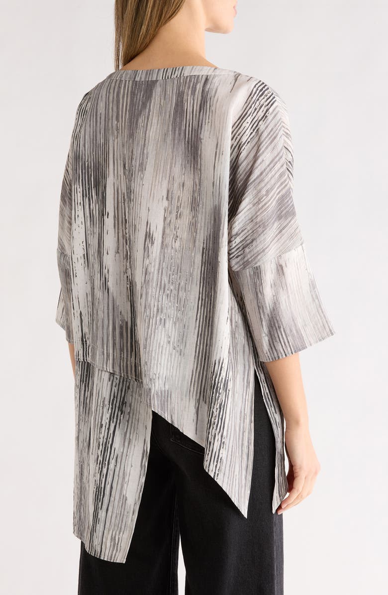 PATRIZIA LUCA Uneven Hem Tunic Shirt, Alternate, color, Grey
