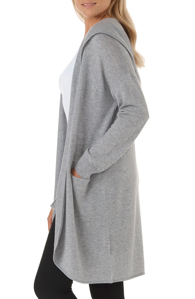 The White Company Wool & Cashmere Hooded Cardigan, Alternate, color,