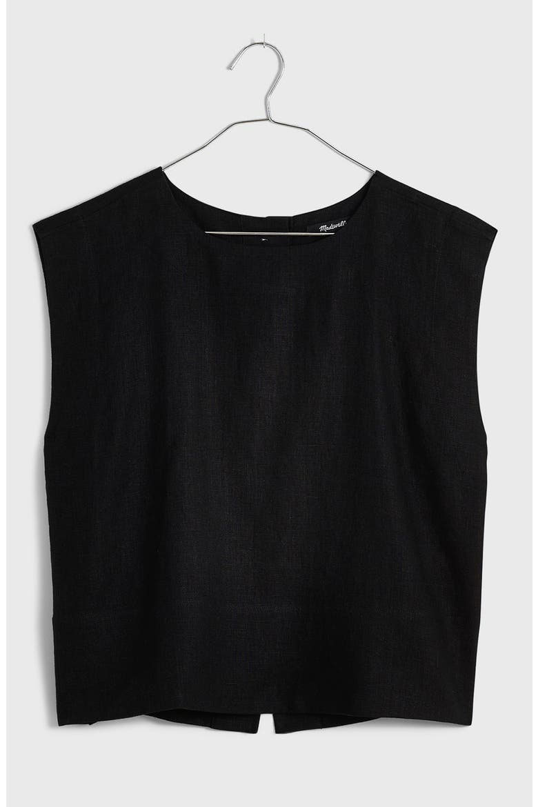 Bateau Neck Tank, Alternate, color, TRUE BLACK