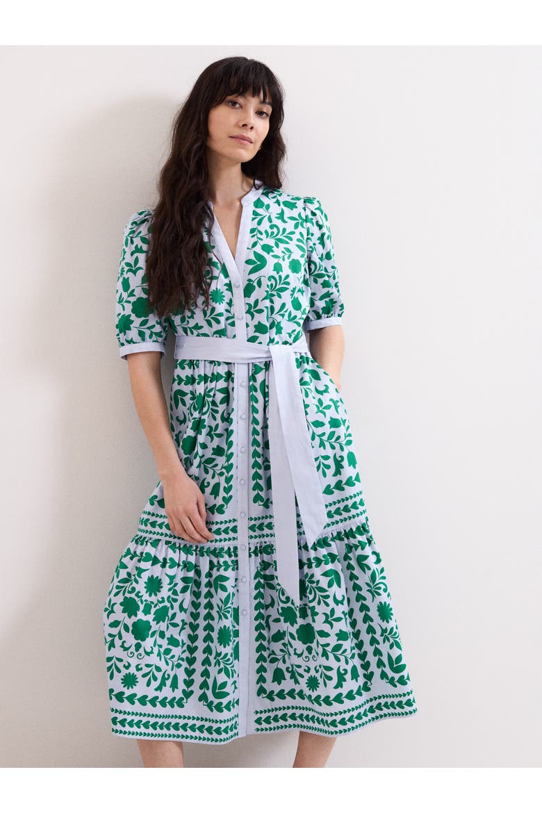 Trinity Printed Midi Dress, Alternate, color, Blue