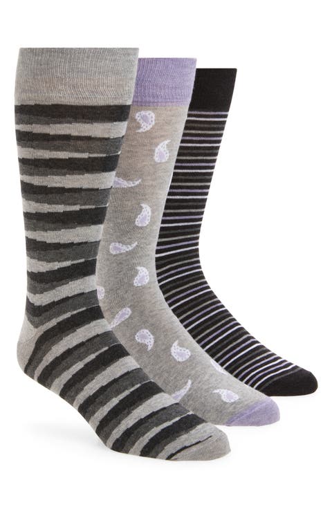 3-Pack Assorted Crew Socks