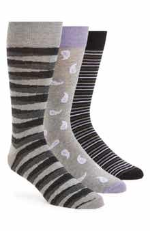 Lorenzo Uomo 3-Pack Assorted Crew Socks