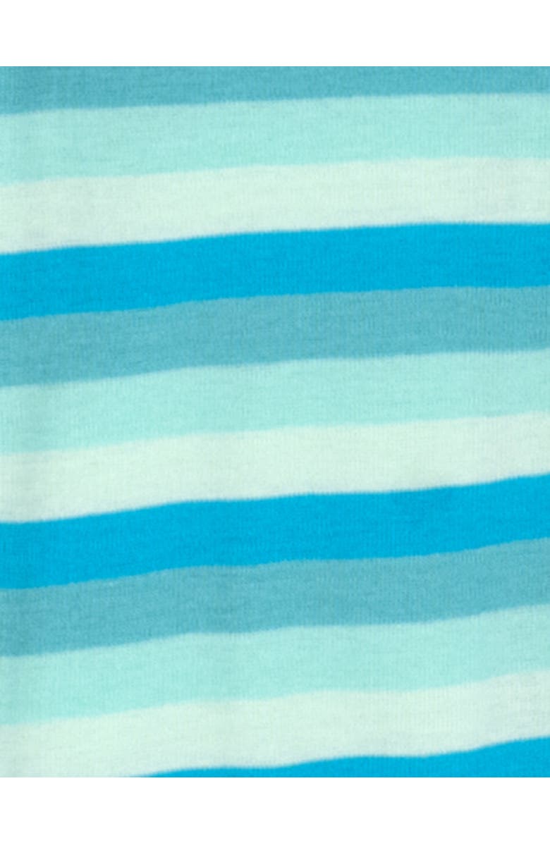 Leveret Footed Striped Cotton Matching Family Pajamas, Alternate, color, Orca Stripes