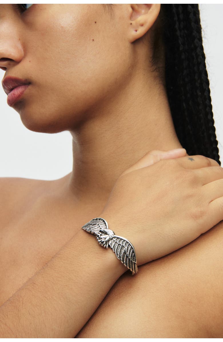 67jewelry Eagle Cuff, Alternate, color, Silver
