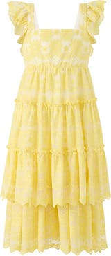 Marlo Kids Kaia Lace Embroidered Maxi Dress