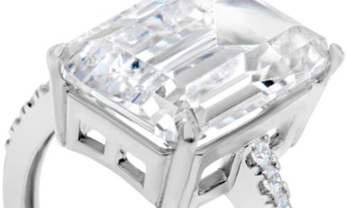 Shymi Emerald-cut Cubic Zirconia Cocktail Ring In Metallic