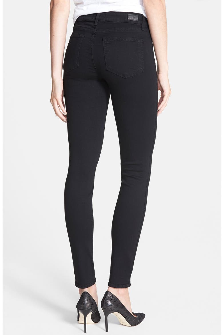 Transcend - Hoxton High Waist Ultra Skinny Stretch Jeans, Alternate, color, BLACK SHADOW