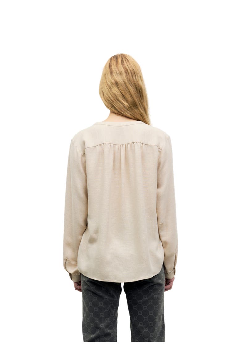 Liset V-Neck Long Sleeve Shirt, Alternate, color, Sand