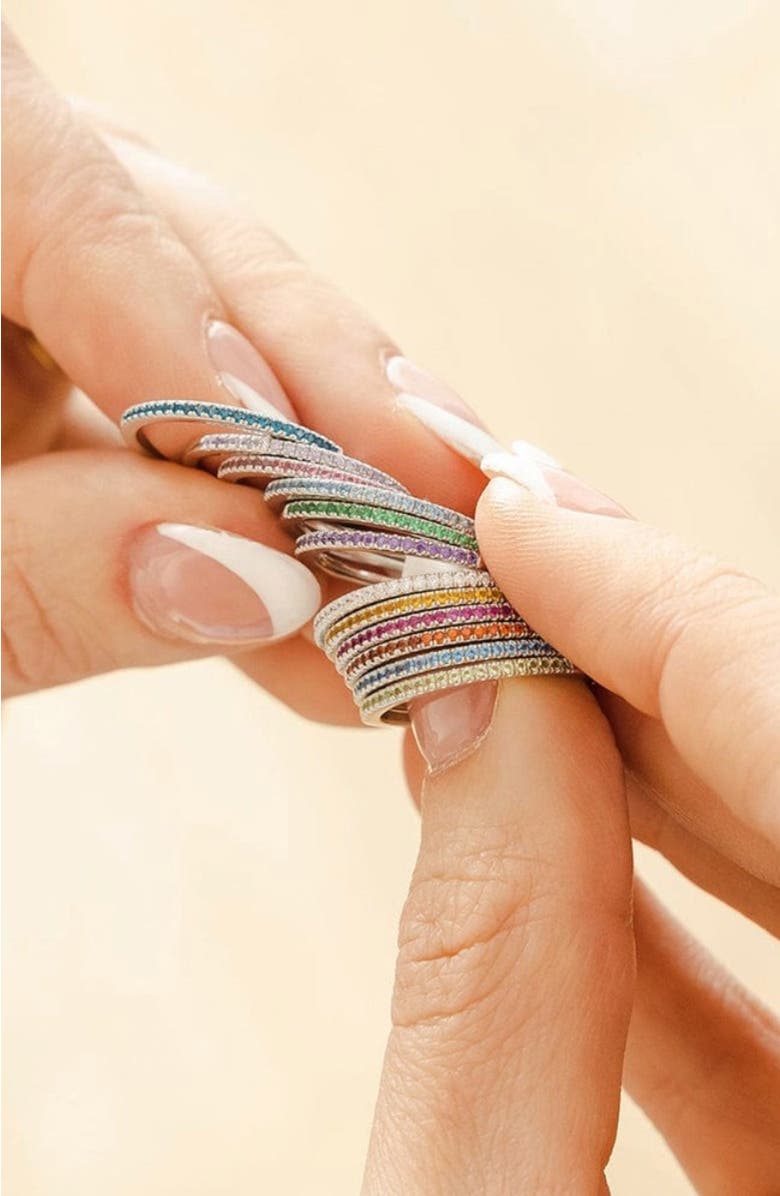 MADE BY MARY Birthstone Stacking Ring, Alternate, color, Gold Vermeil