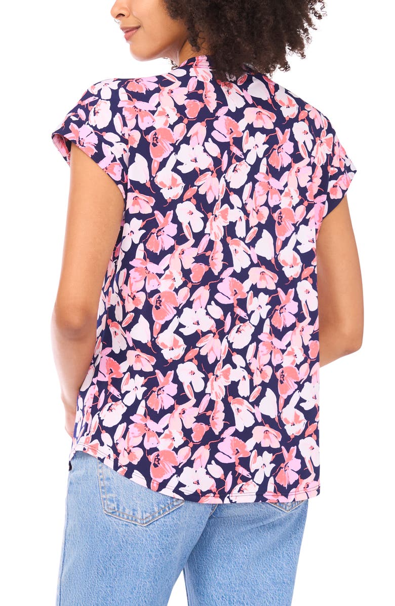 Vince Camuto Floral Top, Alternate, color, Classic Navy