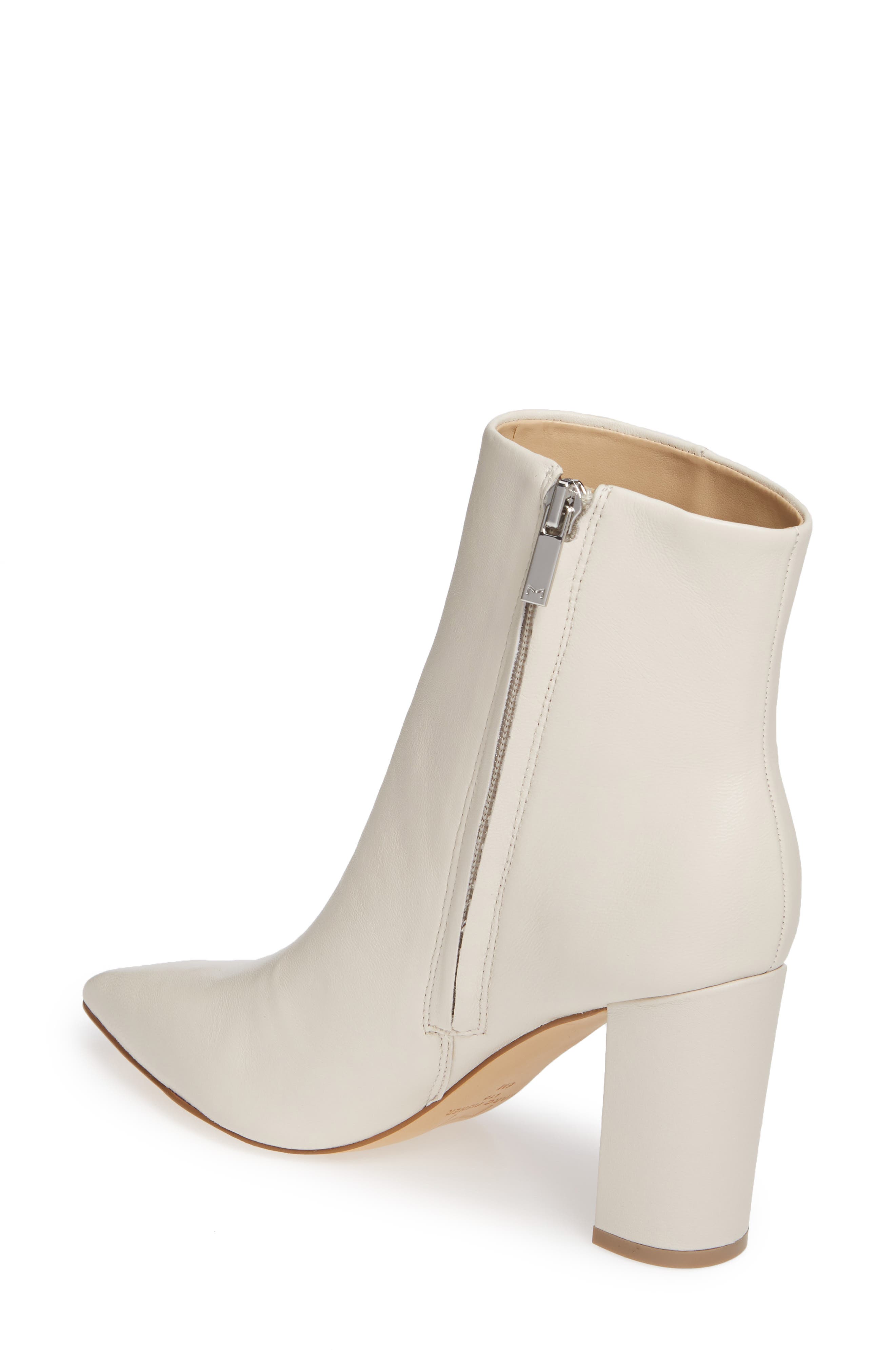Marc Fisher LTD Ulani Pointy Toe Bootie, Alternate, color, Ivory Leather