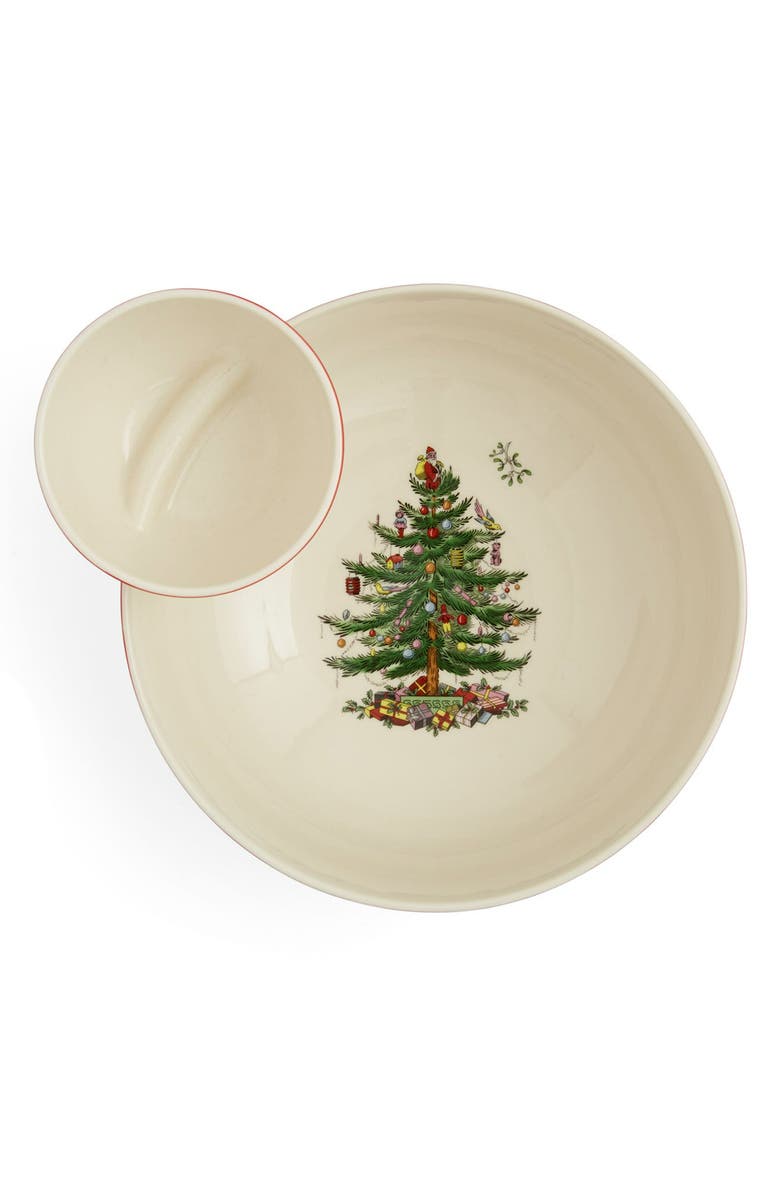 Spode Tartan 2-Tier Chip & Dip Server, Alternate, color, 