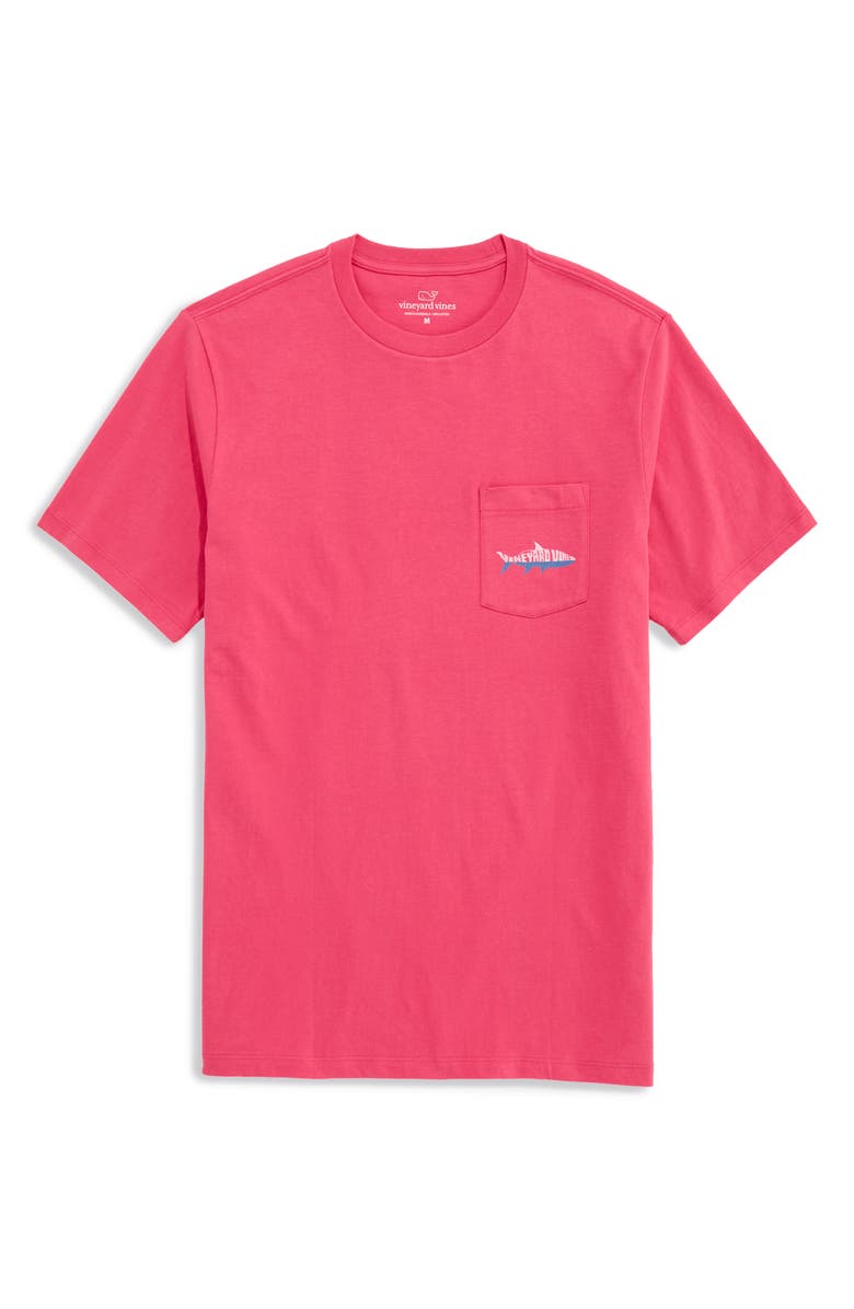 vineyard vines Silhouette Fish Graphic Pocket T-Shirt, Main, color, Sailors Red