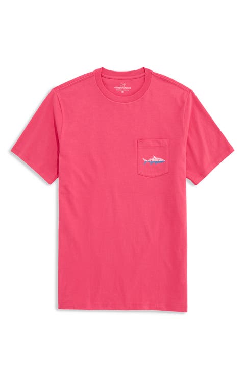 Silhouette Fish Graphic Pocket T-Shirt