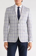 ZANETTI Trim Fit Plaid Sport Coat