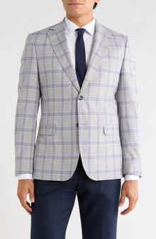 Trim Fit Plaid Sport Coat