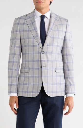 Trim Fit Plaid Sport Coat