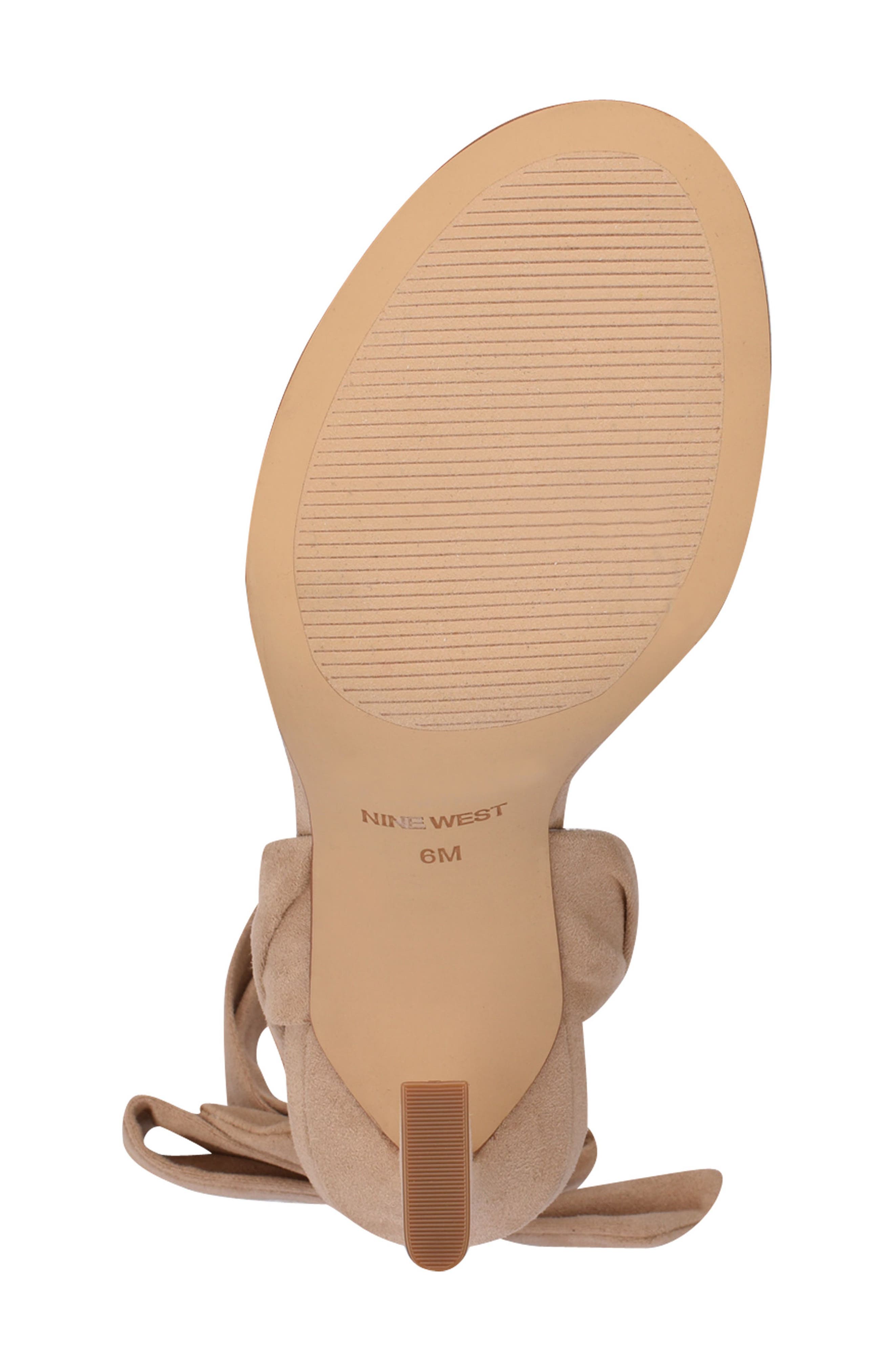 Nine West Kelsie Ankle Tie Sandal, Alternate, color, Beige