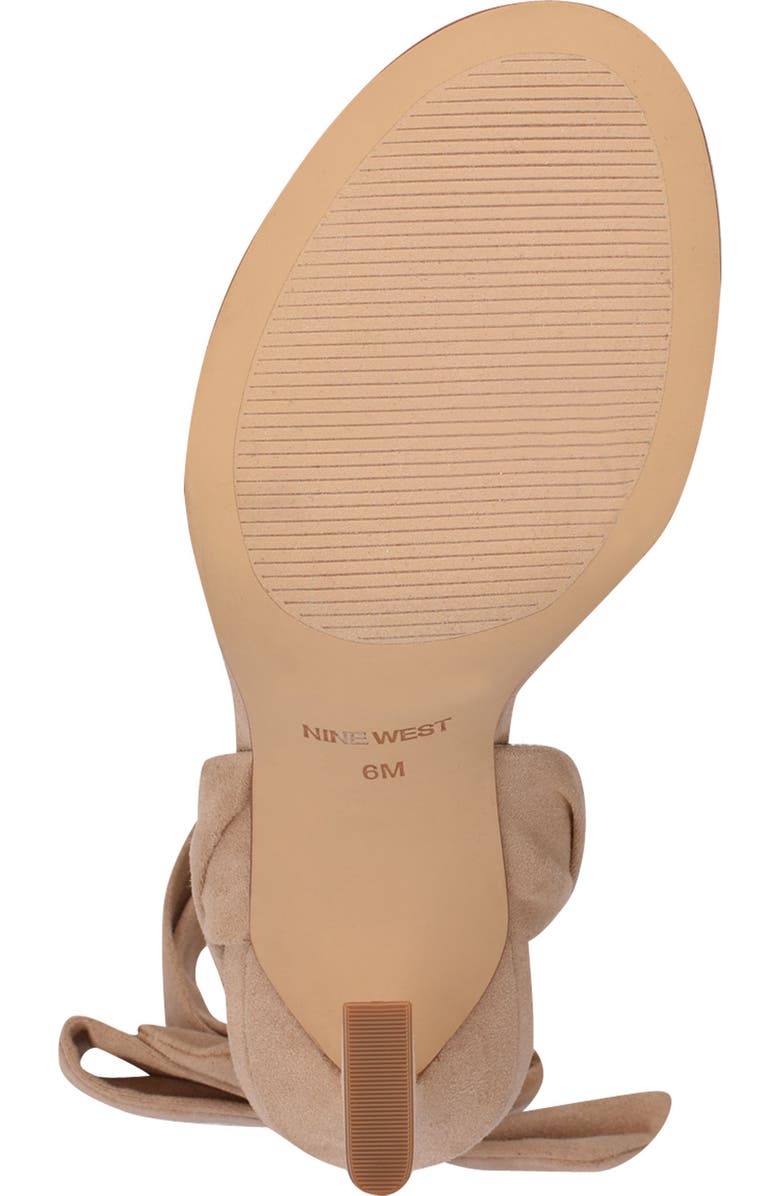 Nine West Kelsie Ankle Tie Sandal, Alternate, color, Beige