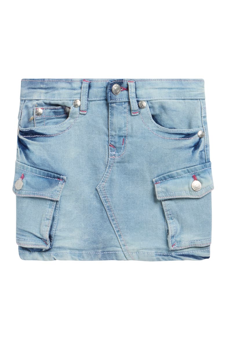 Kids' Denim Skort, Main, color, SKY BLUE