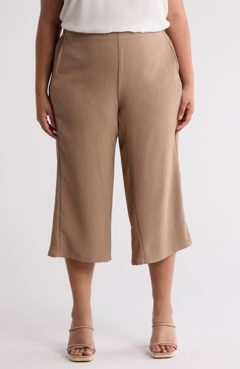 Crinkle Crop Pants (Plus)