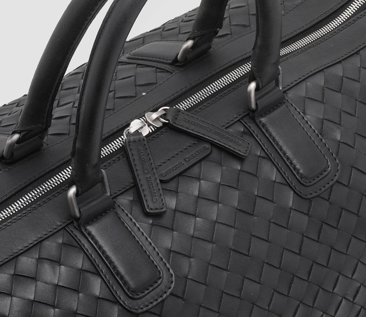 Officine Creative Armor 01 Hand-Woven Tote Bag, Alternate, color, Black