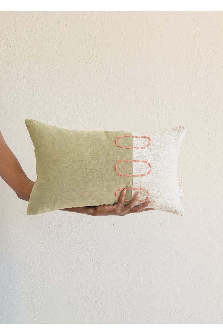 Landscapes Block Throw Pillow - Mustard - with Insert, Main, color, Mustard