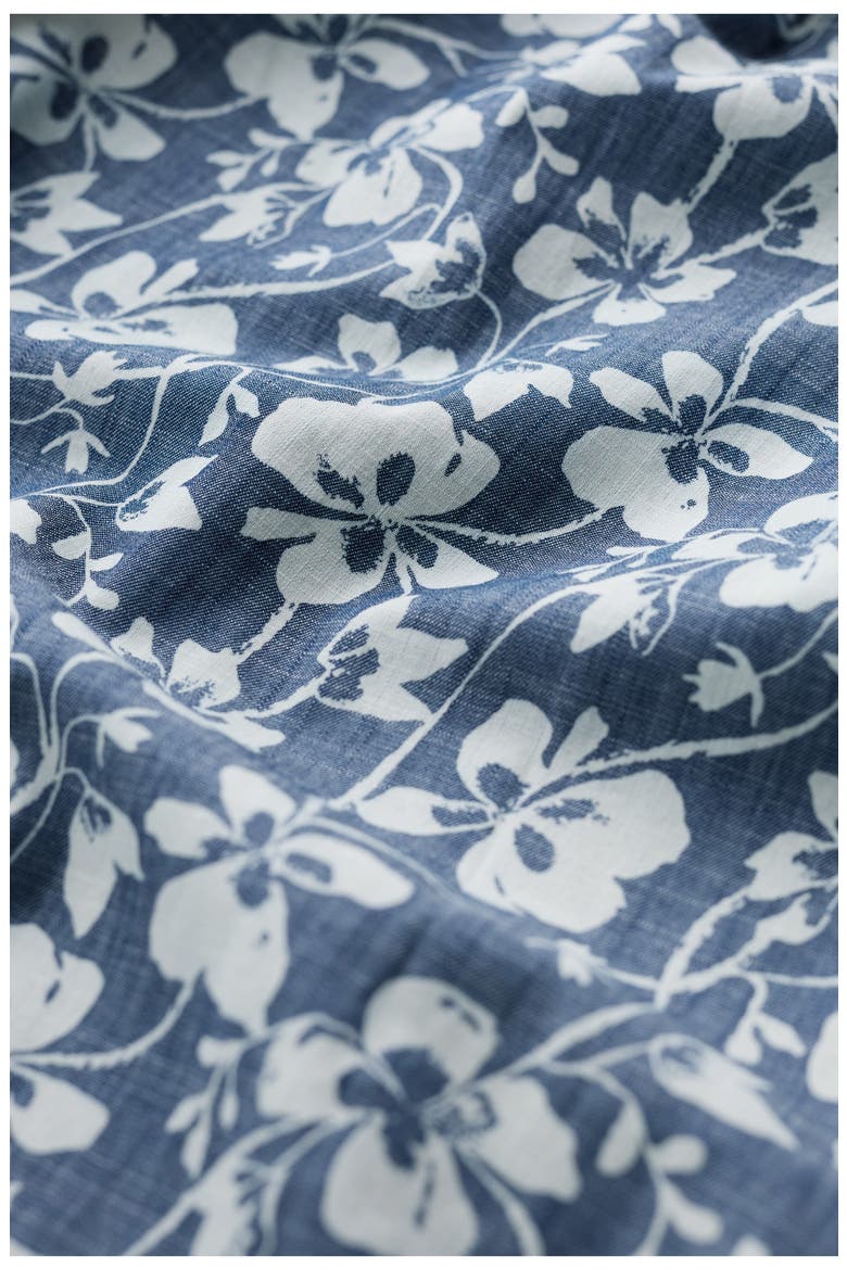 Jamboree Organic Cotton Chambray Midi Skirt, Alternate, color, MALLOW VINE INDIGO