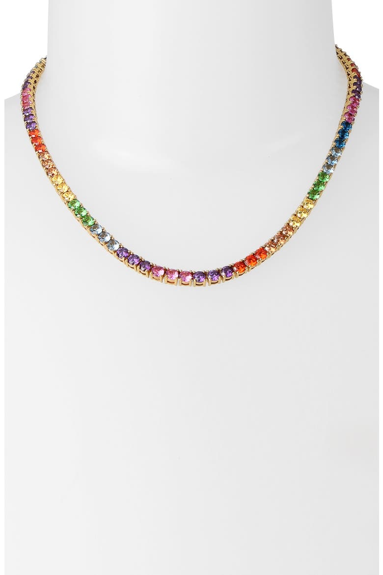 Tennis Necklace, Alternate, color, RAINBOW MULTI