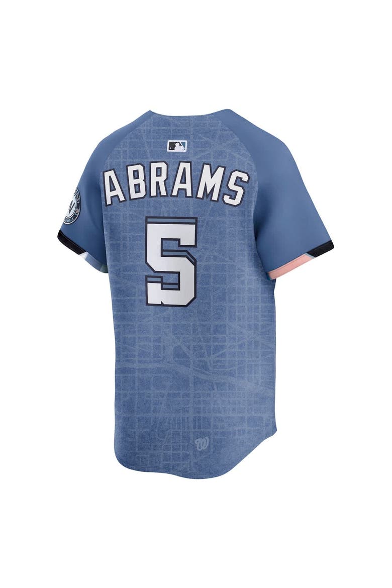 Men's CJ Abrams Blue Washington Nationals 2025 City Connect Limited Jersey, Alternate, color, Blue