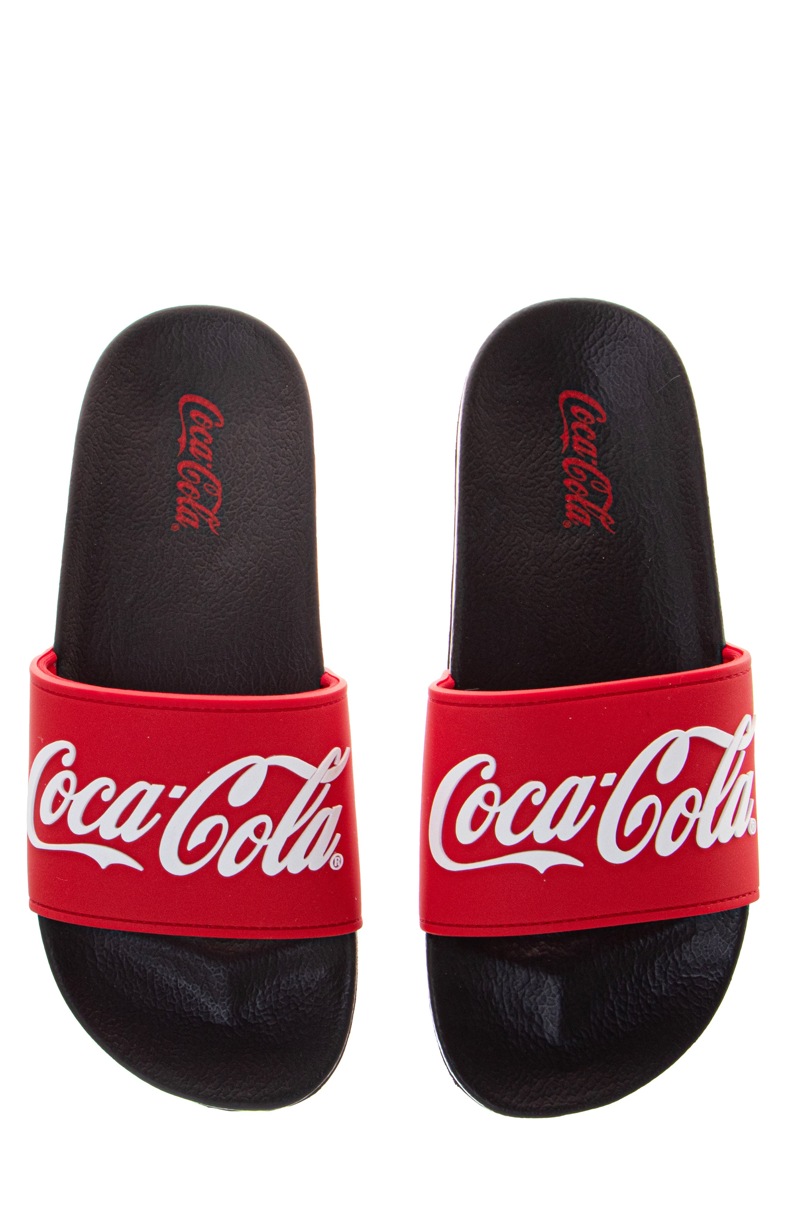 Coca Cola Cola-Cola<sup>®</sup> Slide Sandal, Alternate, color, Red Black