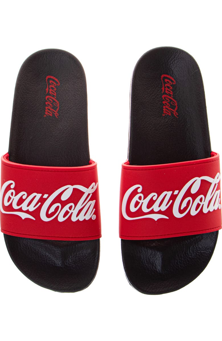 Coca Cola Cola-Cola<sup>®</sup> Slide Sandal, Alternate, color, Red Black