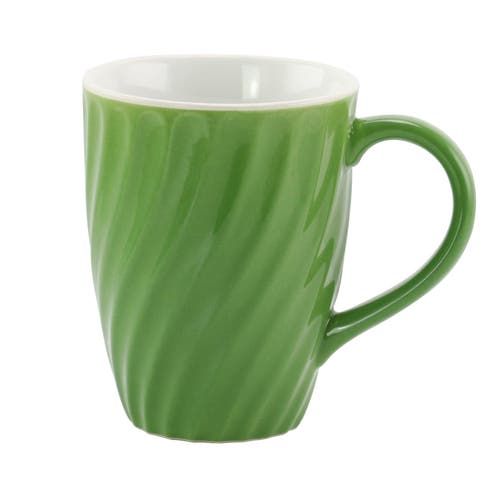 Mr Coffee Color Delight 6 Piece 10 Ounce Stoneware Mugs With Metal Stand In Multi