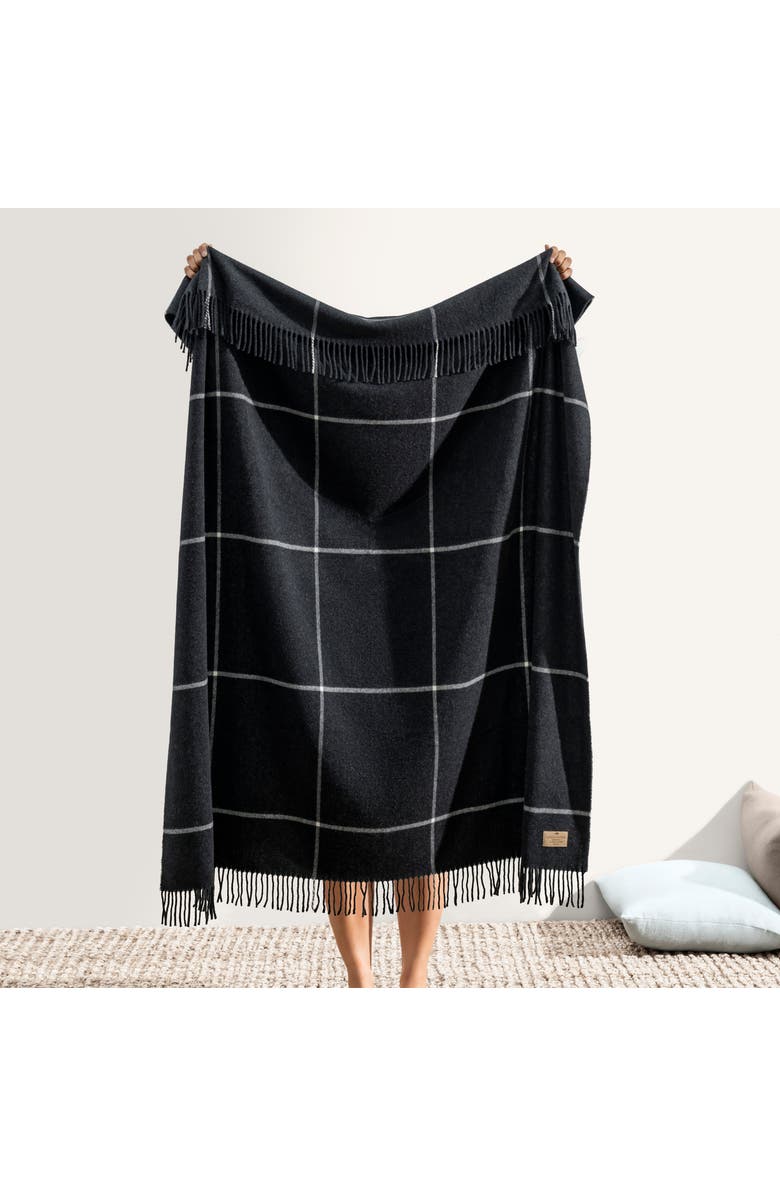 Lands Downunder Window Cashmere Throw, Alternate, color, Onyx