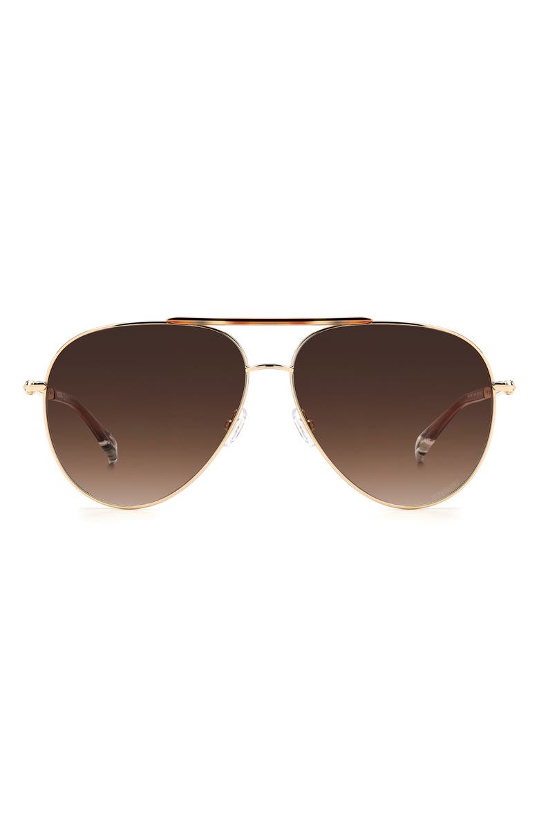 Missoni 57mm Gradient Aviator Sunglasses, Main, color, Gold Brown Horn