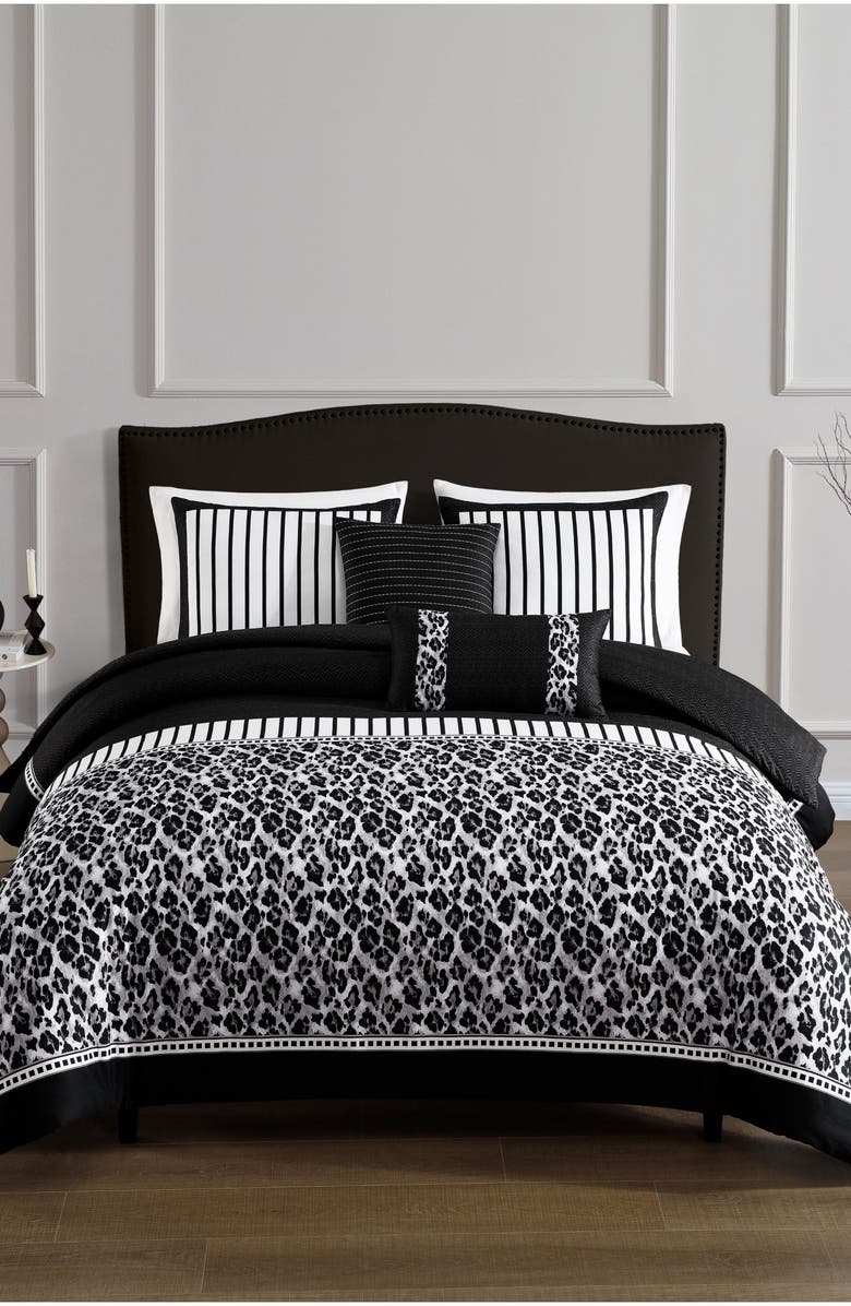 Bebejan Toffee Reversible 5-Piece Comforter Set, Alternate, color, Black