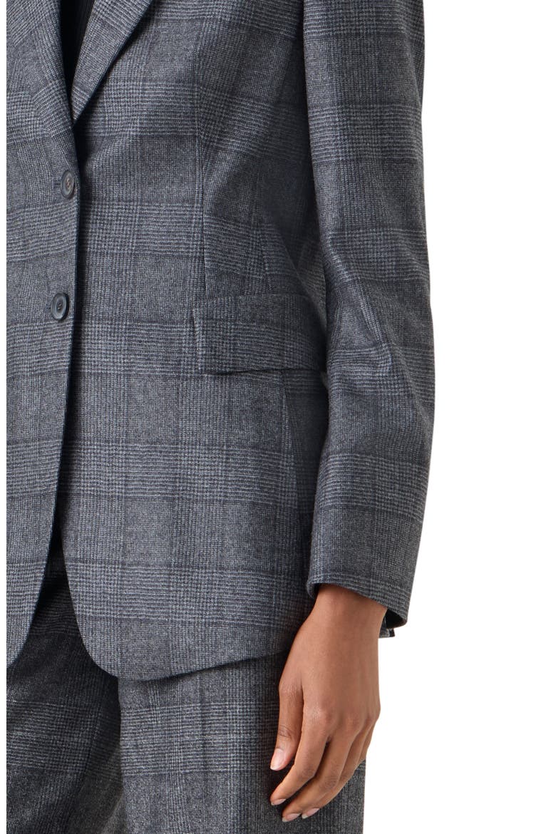 Arie Wool Flannel Blazer, Alternate, color, CHARCOAL-BLACK