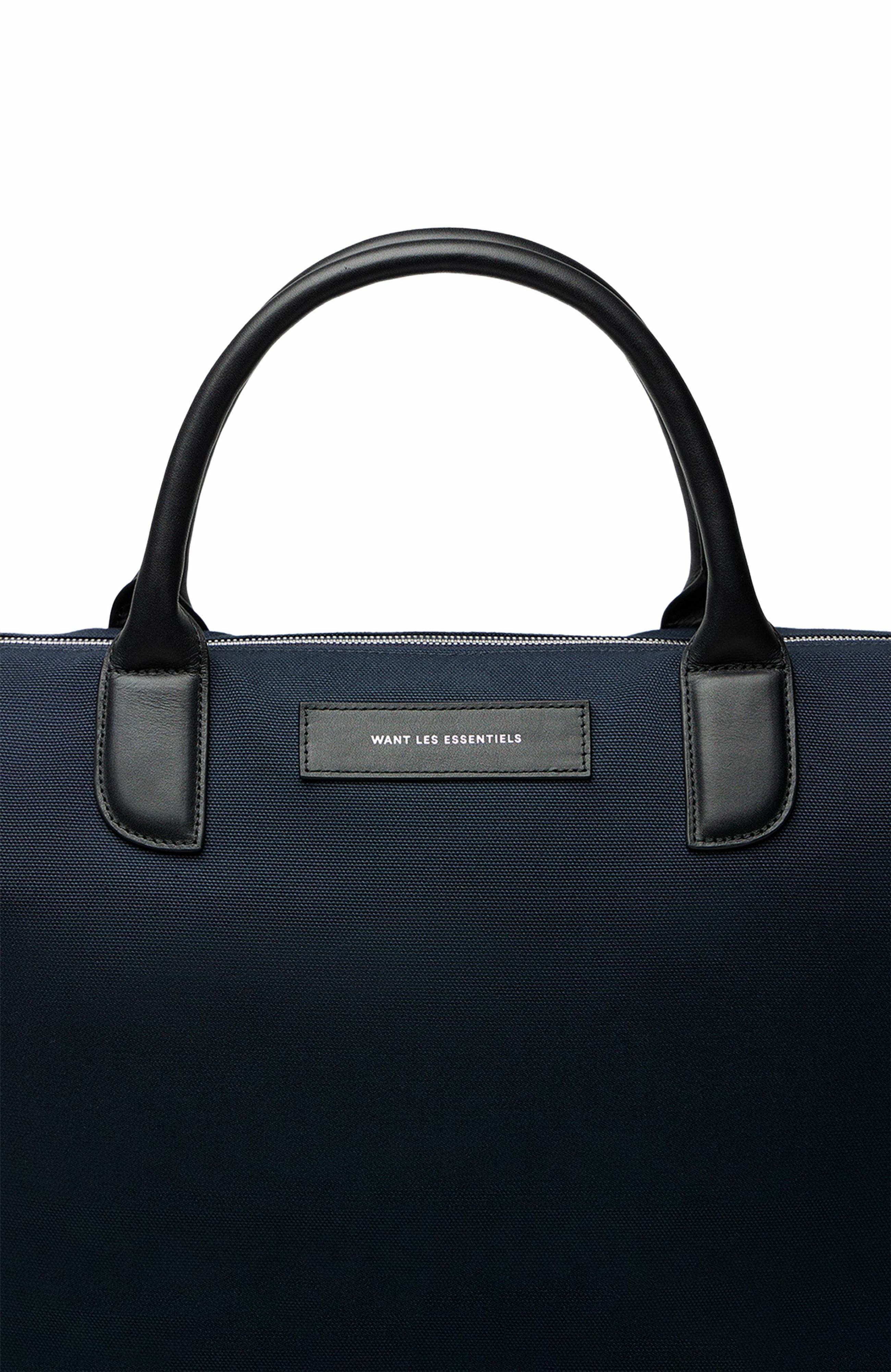 O'Hare Organic Cotton Canvas Tote, Alternate, color, Navy