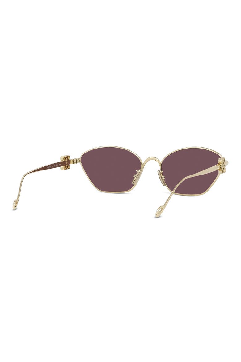57mm Cat Eye Sunglasses, Alternate, color, SHINY ENDURA GOLD / VIOLET
