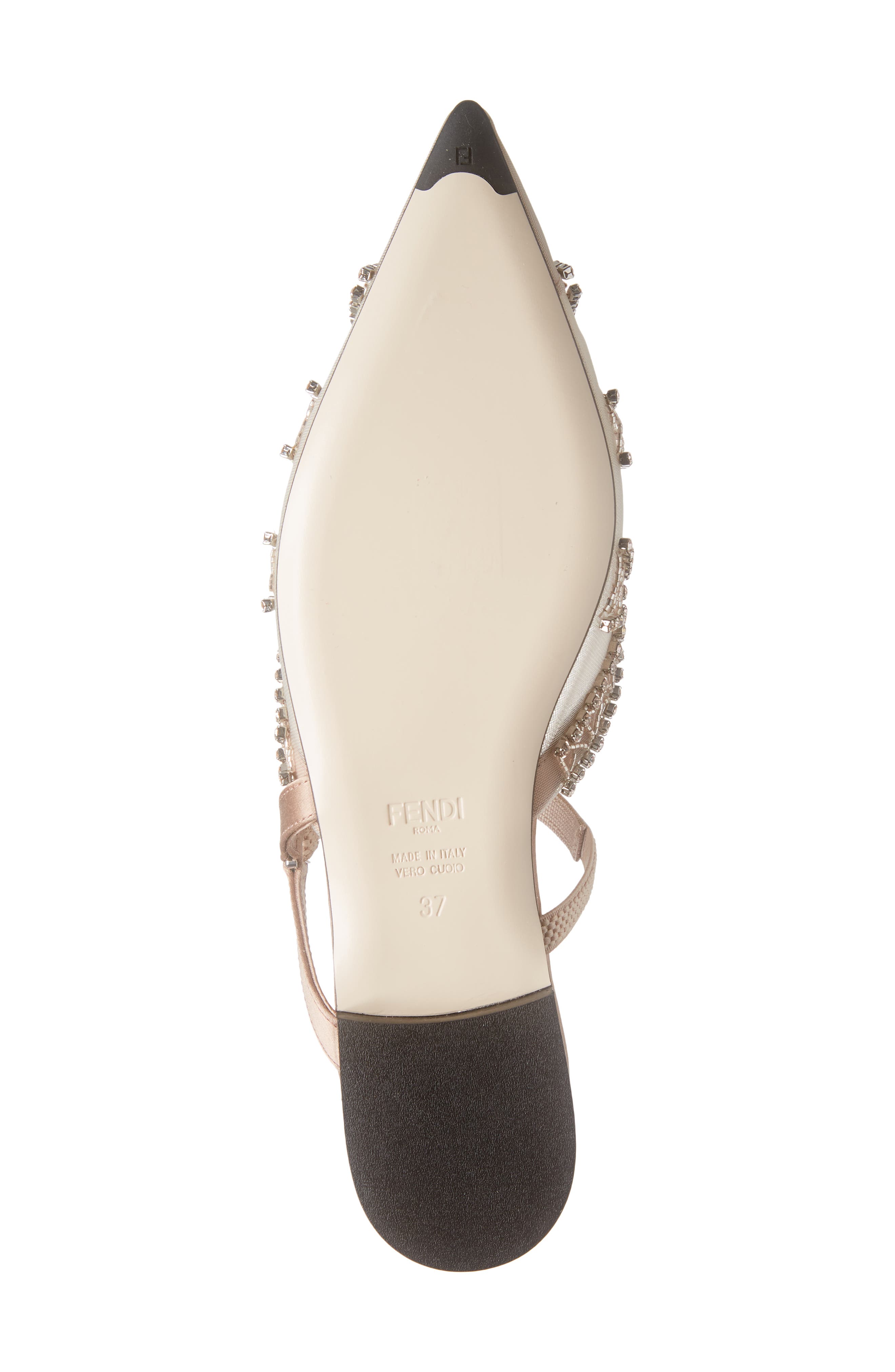 Fendi Colibri Crystal Embellished Mule, Alternate, color, 