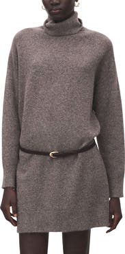 MANGO Turtleneck Long Sleeve Dress
